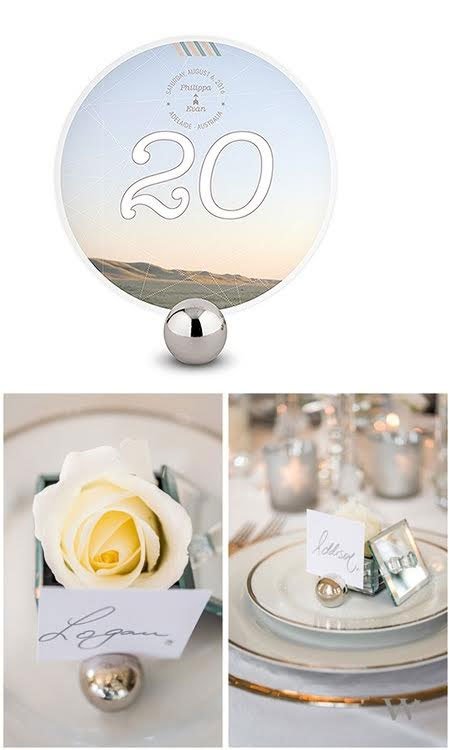 marque table theme voyage avec boule en acier